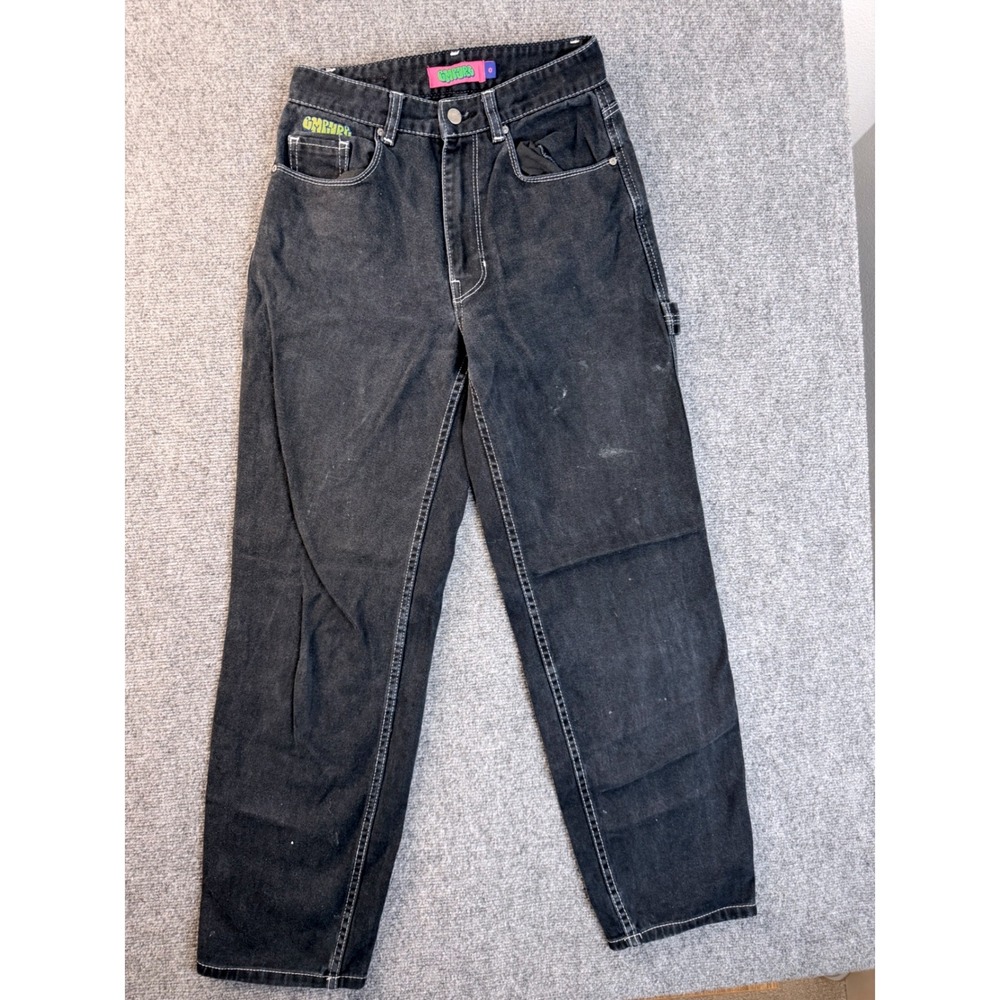 Empyre Loose Fit Carpenter Jeans Size 0 Black Denim Y2K Skate Streetwear Pants